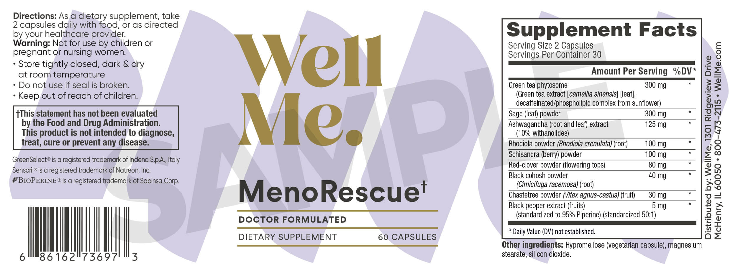 MenoRescue Label