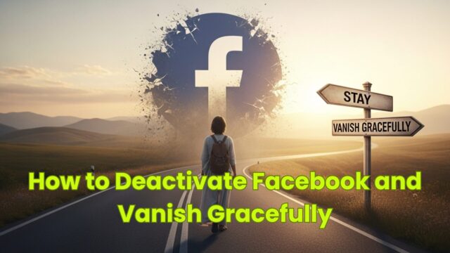 How to Deactivate Facebook and Vanish Gracefully