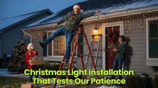 Christmas Light Installation That Tests Our Patience