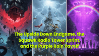 The Upside Down Endgame, the Squawk Radio Tower Sprint, and the Purple Rain Payoff