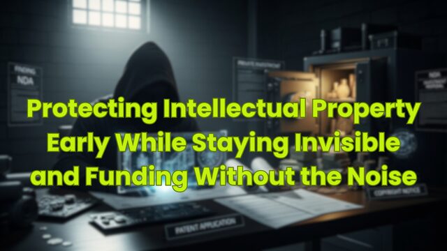 Protecting Intellectual Property Early While Staying Invisible and Funding Without the Noise