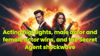 Acting highlights, male actor and female actor wins, and the Secret Agent shockwave