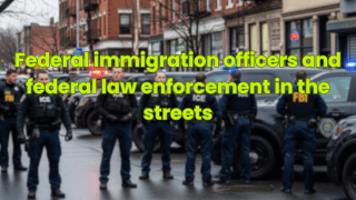 Federal immigration officers and federal law enforcement in the streets