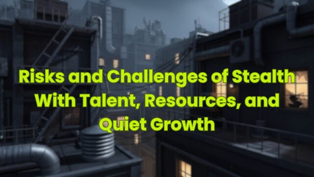 Risks and Challenges of Stealth With Talent, Resources, and Quiet Growth