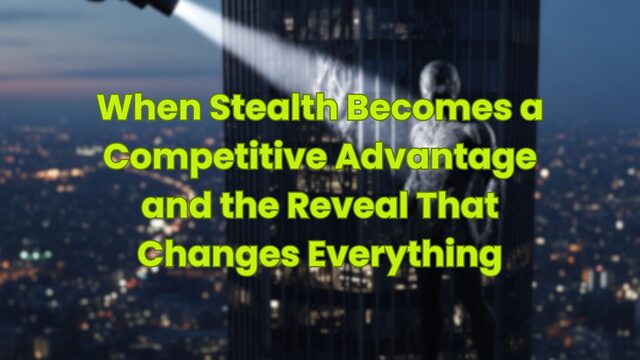 When Stealth Becomes a Competitive Advantage and the Reveal That Changes Everything