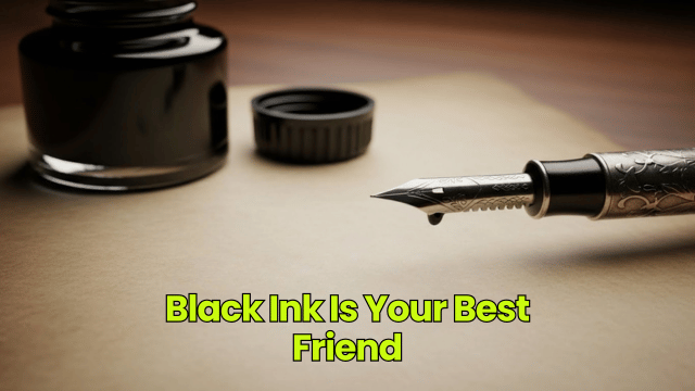 Black Ink Is Your Best Friend