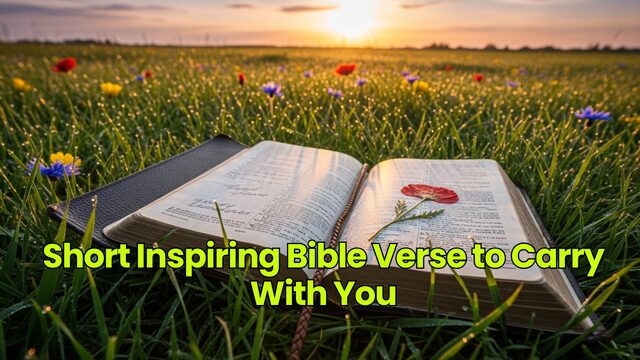 Short Inspiring Bible Verse to Carry With You