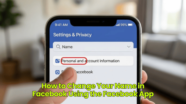 How to Change Your Name in Facebook Using the Facebook App