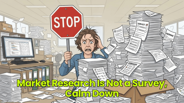 Market Research Is Not a Survey, Calm Down