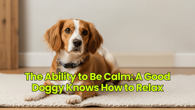 The Ability to Be Calm: A Good Doggy Knows How to Relax