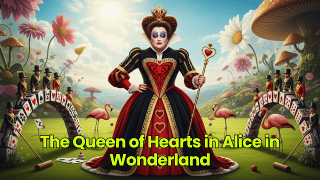The Queen of Hearts in Alice in Wonderland
