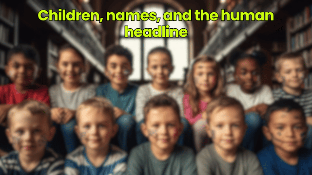 Children, names, and the human headline