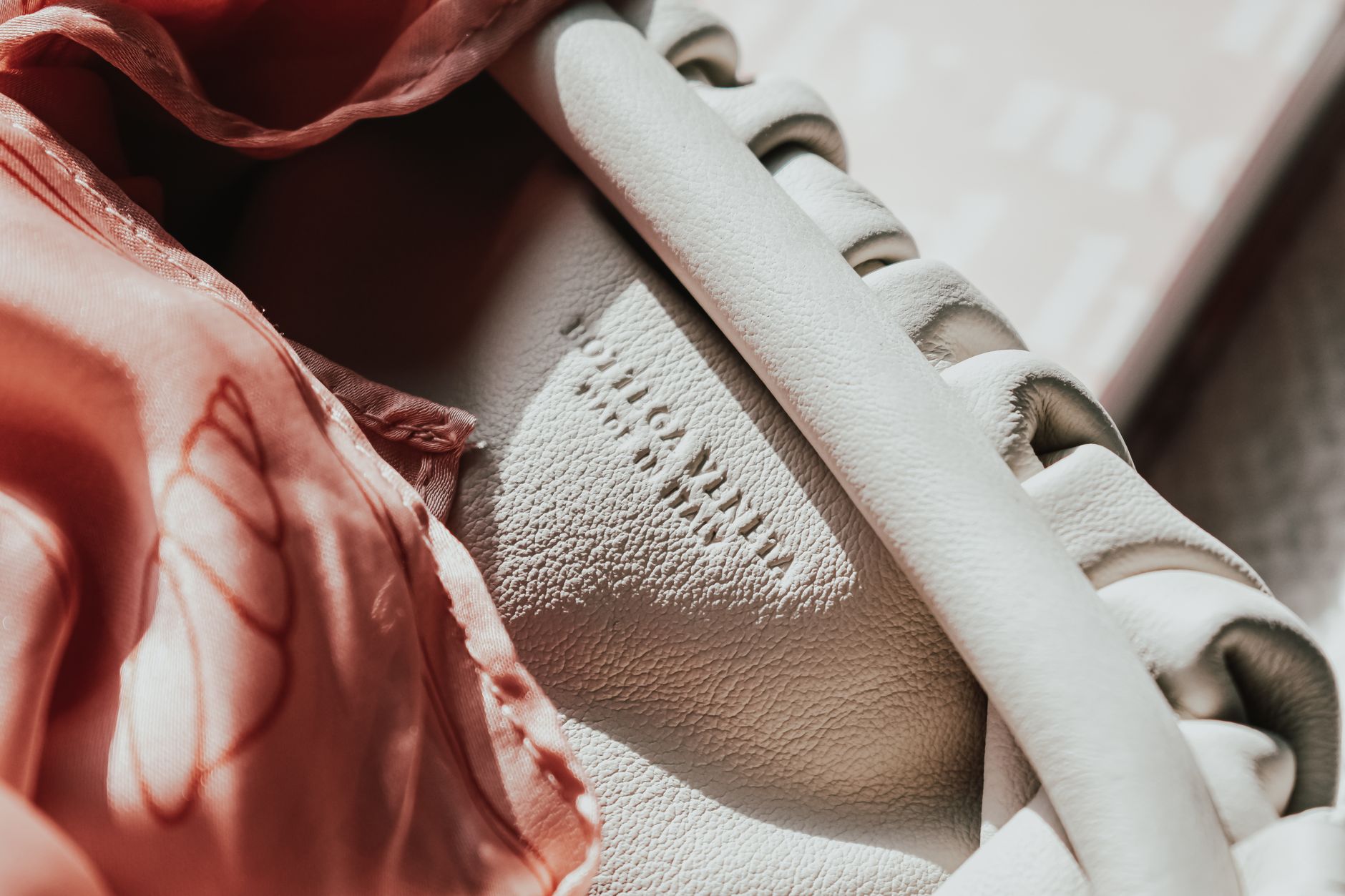 Close-up of a luxurious designer leather handbag with soft fabric detailing in Melbourne, Australia.